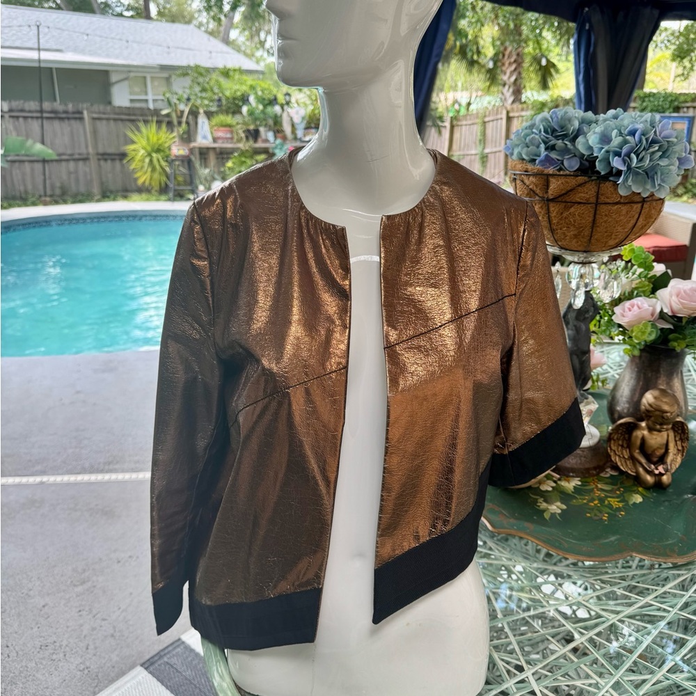 WILDE VERTIGGA Metallic Bronze Jacket cropped